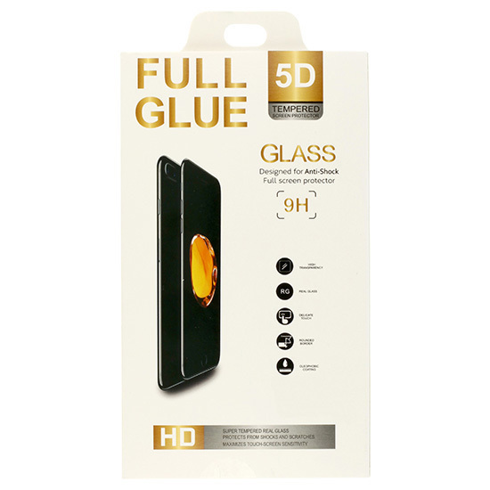 Edzet üveg Full Glue 5D - Iphone X/XS (5,8") Fekete fólia