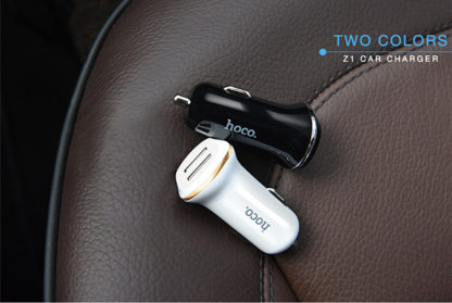 Premium minosegu HOCO autos tolto Z1 2xUSB 21A fekete 6