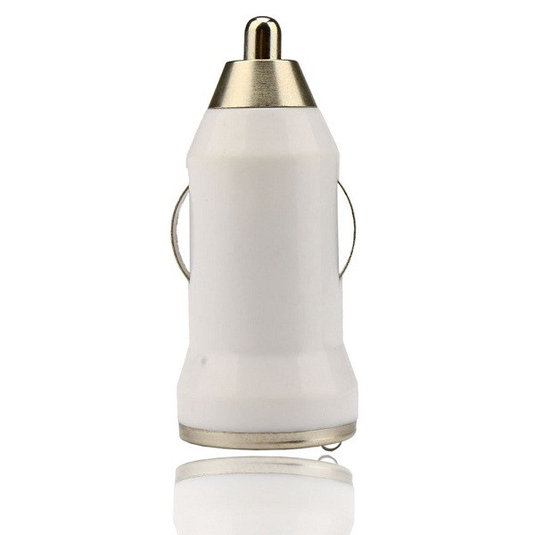 Autós töltő konverter, MINI kivitel (Samsung, HTC, Nokia, LG, ZTE, Motorola) 1A, fehér - Image 2