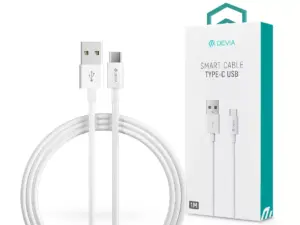 Devia Smart Series USB/Type-C adat- és töltőkábel 1m - fehér