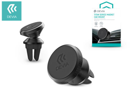 Univerzális szellőzőrácsba illeszthető mágneses autós tartó - Devia Titan Series Magnet Car Mount - black