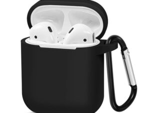 Szilikon tok AirPods fejhallgatóhoz fekete