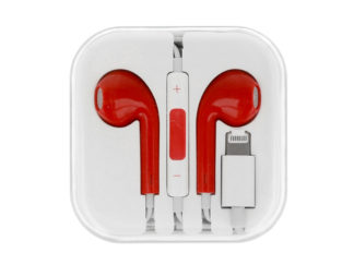 MEGA BASS fülhallgató-Iphone 7/7Plus/8/8Plus/X Lightning piros
