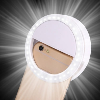 Univerzális szelfi LED gyűrűs fény - mobiltelefonhoz Ring Light RK-12 fehér13
