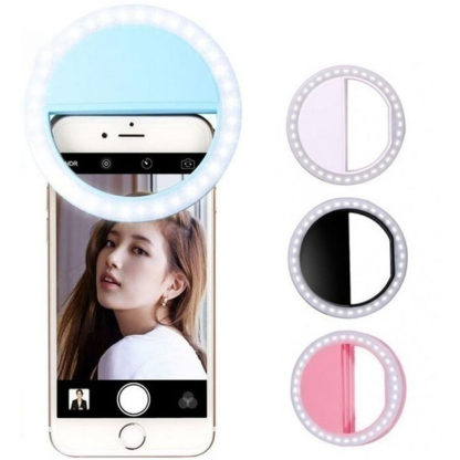 Univerzális szelfi LED gyűrűs fény - mobiltelefonhoz Ring Light RK-12 fehér - Image 17