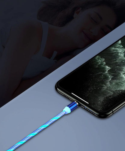 Vilagito Lightning Iphone kabel magneses leveheto dugoval 1m ezust7