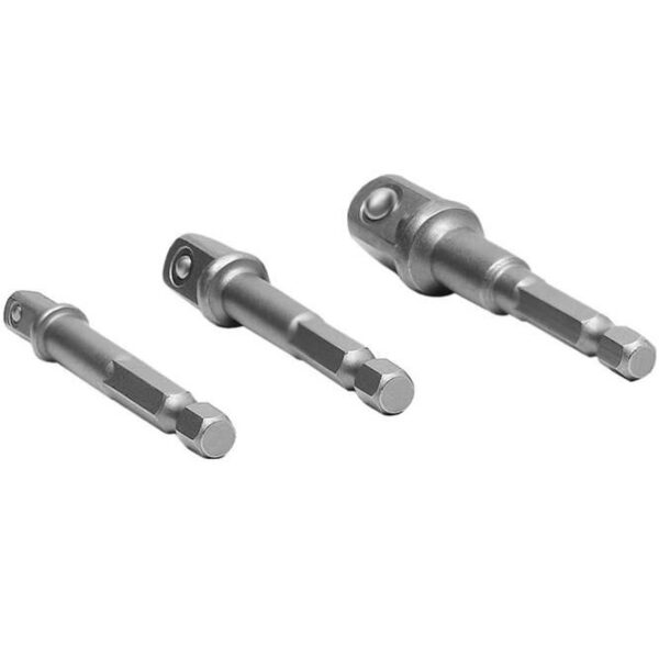 Bit adapter készlet 3db 1/4 "3/8" 1/2 "hüvelyes hatszögű szerszámacél - Image 2