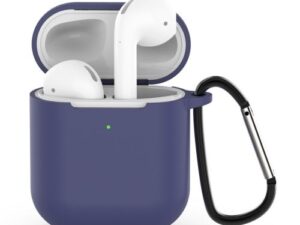 Airpods szilikon tok, Sötétkék, 1.5mm