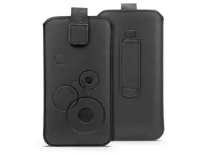 Haffner DECO kihúzható telefontok - Apple iPhone 12/12 Pro/Samsung Xcover 5/S21 5G/Note/2/3 - fekete