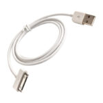 iPhone adatkábel, töltőkábel, iPhone 30pin, 4S 4G 4GS kompatibilis, fehér, 1m