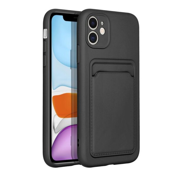 Kártyatartós tok Iphone 11 fekete