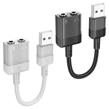 3,5mm Jack átalakító, USB-re fehér Hoco LS37 - Image 2