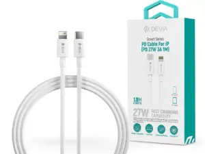 Devia Smart Series 20W PD Lightning/Type-C adat-és töltőkábel 1m - fehér