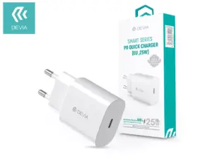 Devia Smart Series 25W PD hálózati gyorstöltő adapter Type-C - fehér