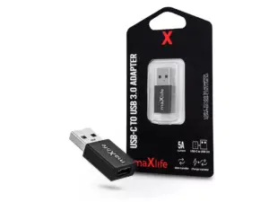 Maxlife 3.0 Type-C - USB adapter - 5A - fekete