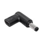 Laptop adapter USB Type-C 5,5x2,1 mm, 19.5V fekete