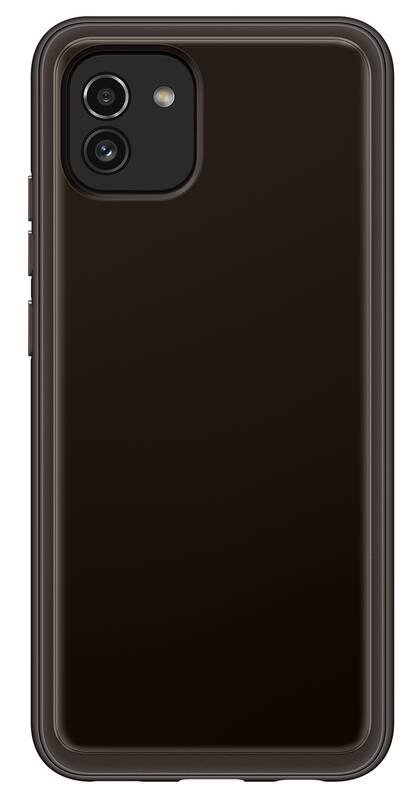 Gyári Samsung Galaxy A03s soft clear cover Fekete