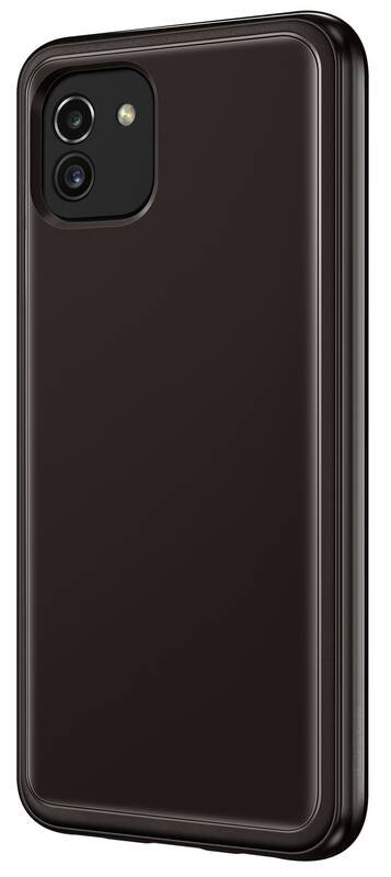 Gyári Samsung Galaxy A03s soft clear cover Fekete