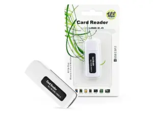 Haffner USB memóriakártya olvasó - fekete/fehér