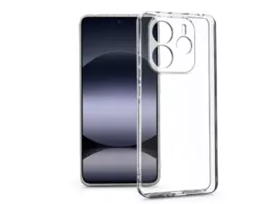 Haffner Clear Case Box kameravédős szilikon tok - Xiaomi Redmi Note 14 5G - átlátszó