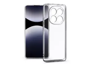 Haffner Clear Case kameravédős szilikon tok - Xiaomi Redmi Note 14 Pro 5G/Note 14 Pro+ 5G - átlátszó