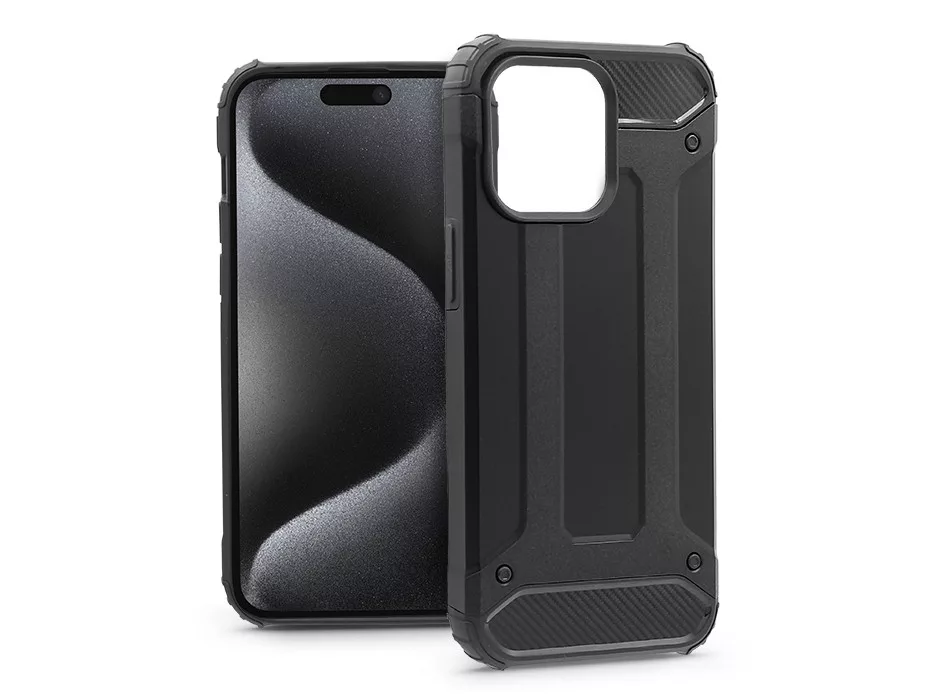 Haffner Armor ütésálló tok - Apple iPhone 15 Pro Max - fekete