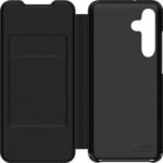 Samsung Galaxy A55 5G kártyatartós flip tok, Fekete Eredeti Samsung