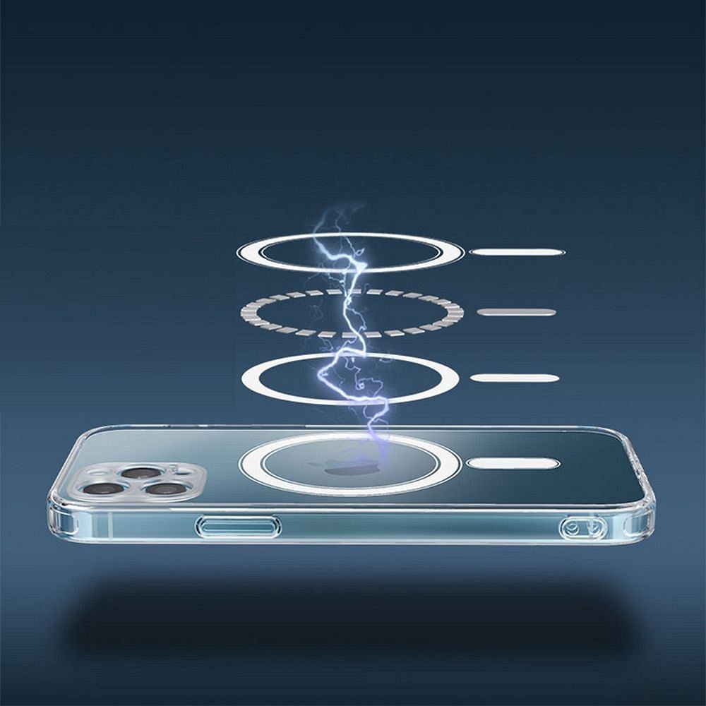 Samsung Galaxy S25 5G hátlap telefon tok, MagSafe kompatibilis, átlátszó
