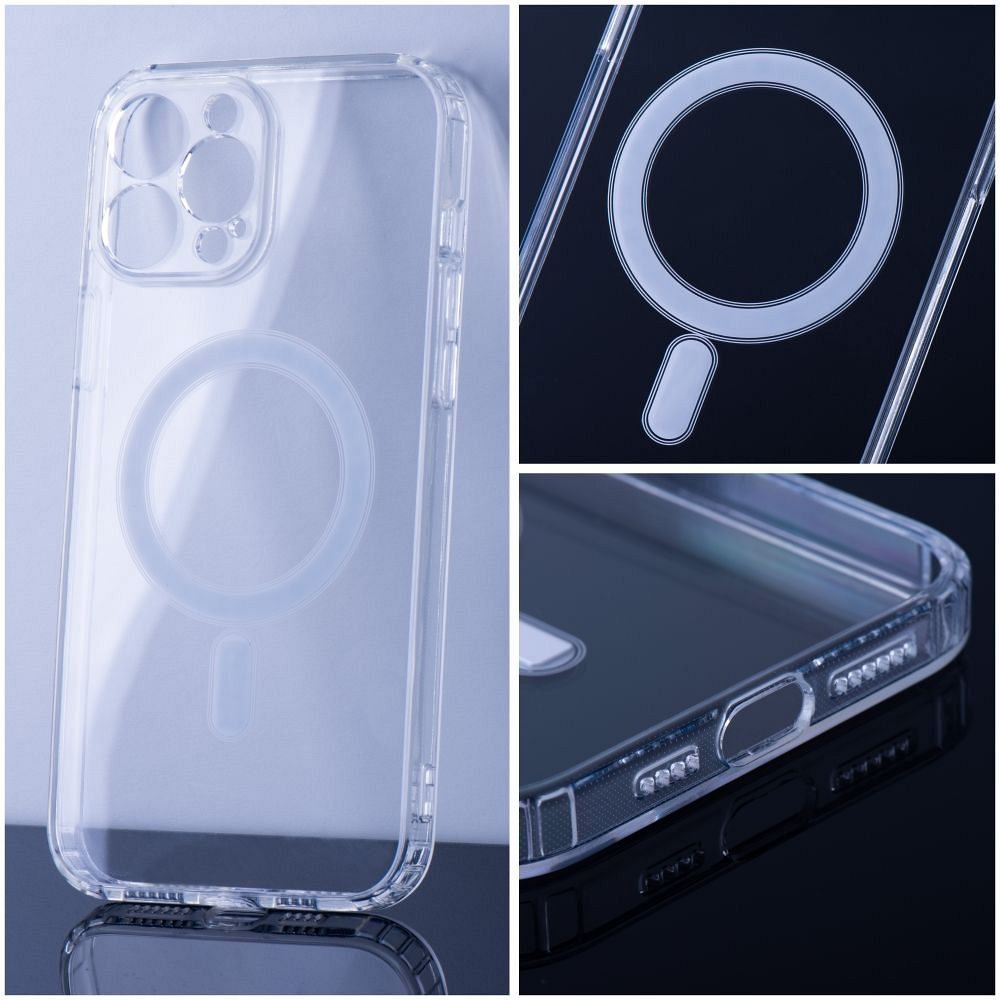 Samsung Galaxy S25 5G hátlap telefon tok, MagSafe kompatibilis, átlátszó