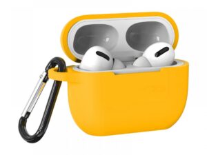 Airpods Pro szilikon tok, Sötét sárga, 2.5mm