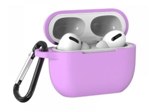 Airpods Pro szilikon tok, Világos lila, 2.5mm