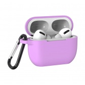 Airpods Pro szilikon tok, Világos lila, 2.5mm - Image 3