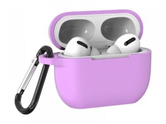 Airpods Pro szilikon tok, Világos lila, 2.5mm