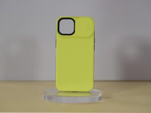 iPhone 14 Pro TPU+PC csúsz. kameravédős tok,Sárga