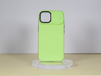 iPhone 14 TPU+PC csúsz. kameravédős tok,Zöld
