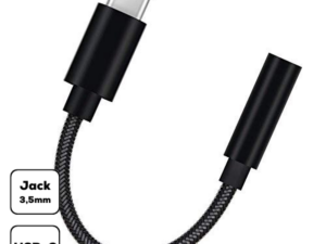 Átalakító adapter Type-C-ről Jack-e, Fekete