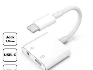 Átalakító adapter, Type-C-ről Jack-re, Fehér