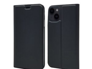 iPhone 15 Pro Max oldalra nyíló tok,Fekete