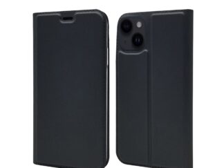 iPhone 15 Pro oldalra nyíló tok,Fekete