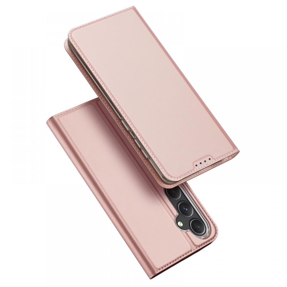 Samsung Galaxy S24 oldalra nyíló tok,RoseGold - Image 3