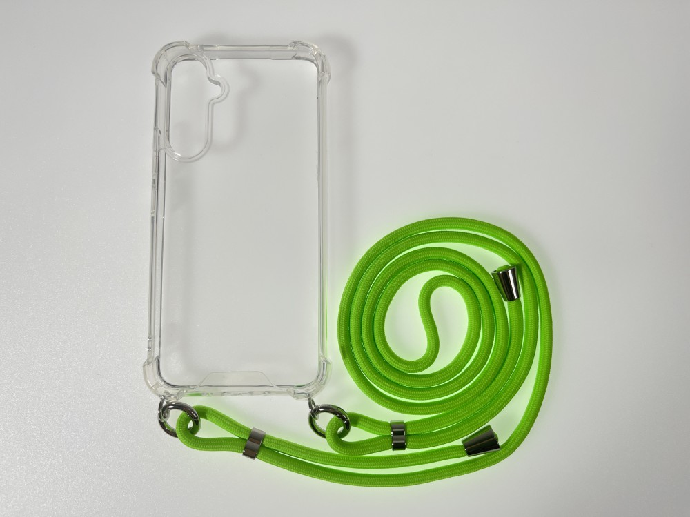 Sam A35 5G  TPU+PC Átlát.tok,Neonzöld zsinórral