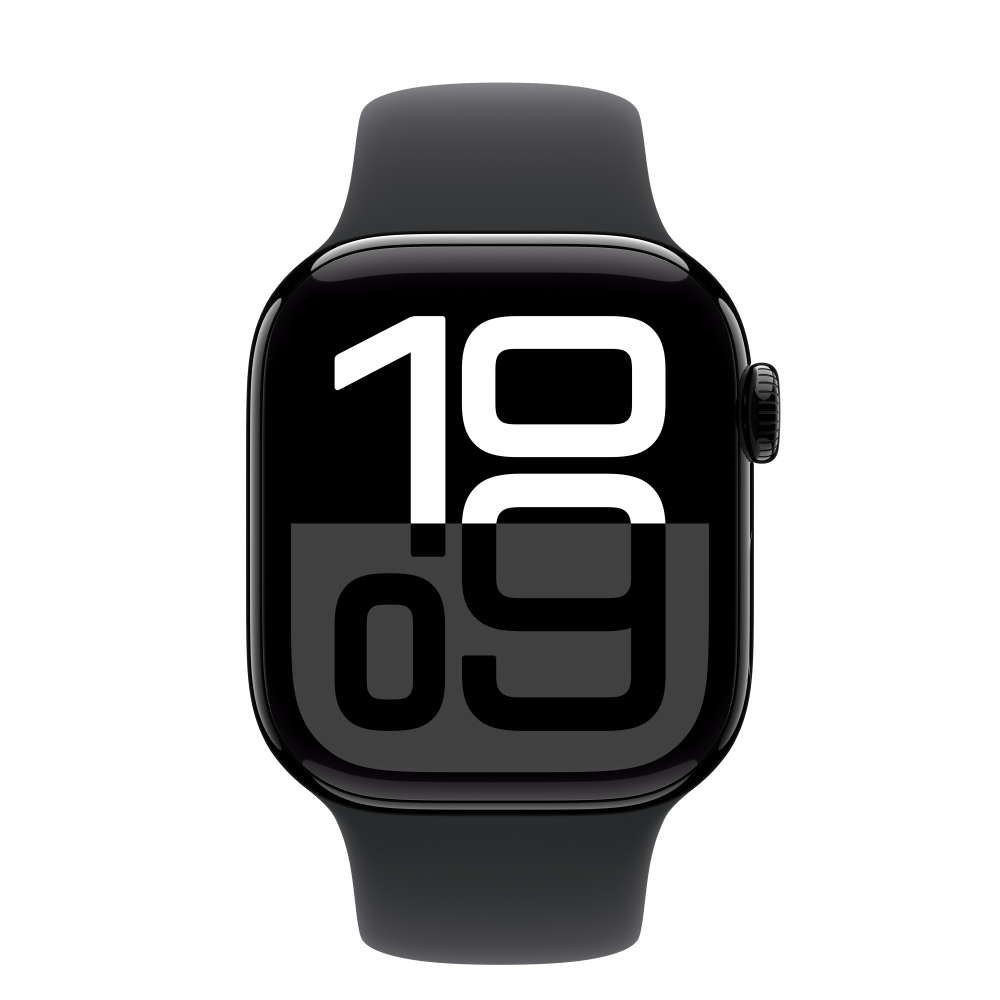 Apple Watch S10 GPS 42mm fekete alumíniumtok, fekete sport M/L - Image 3