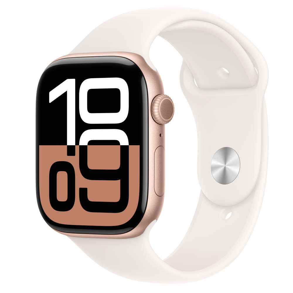 Apple Watch S10 GPS 46mm rosegold alumíniumtok, rose sport M/L