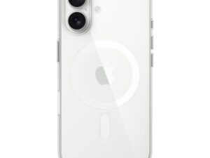 Apple iPhone 16 MagSafe-rögzítésű szilikontok, átlátszó