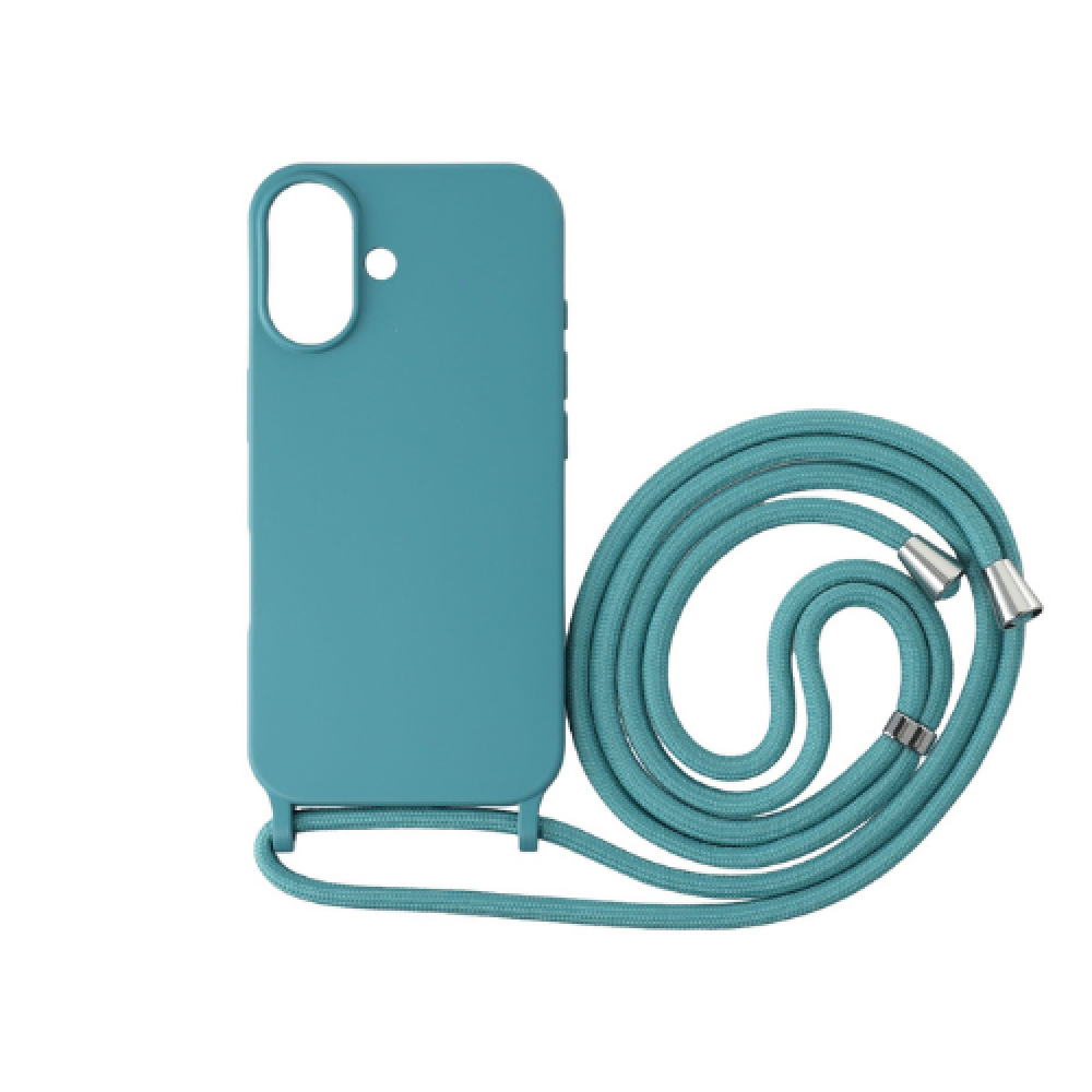 iPhone 16 TPU+PC fesztiváltok, óceán szíve azonos színű nyakbaa