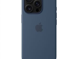 Apple iPhone 16 Pro MagSafe rögzítésű szilikontok, denim kék