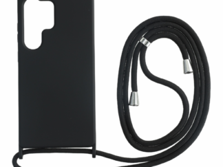 Sam S25 Ultra TPU+PC fekete tok,Fekete zsinórral