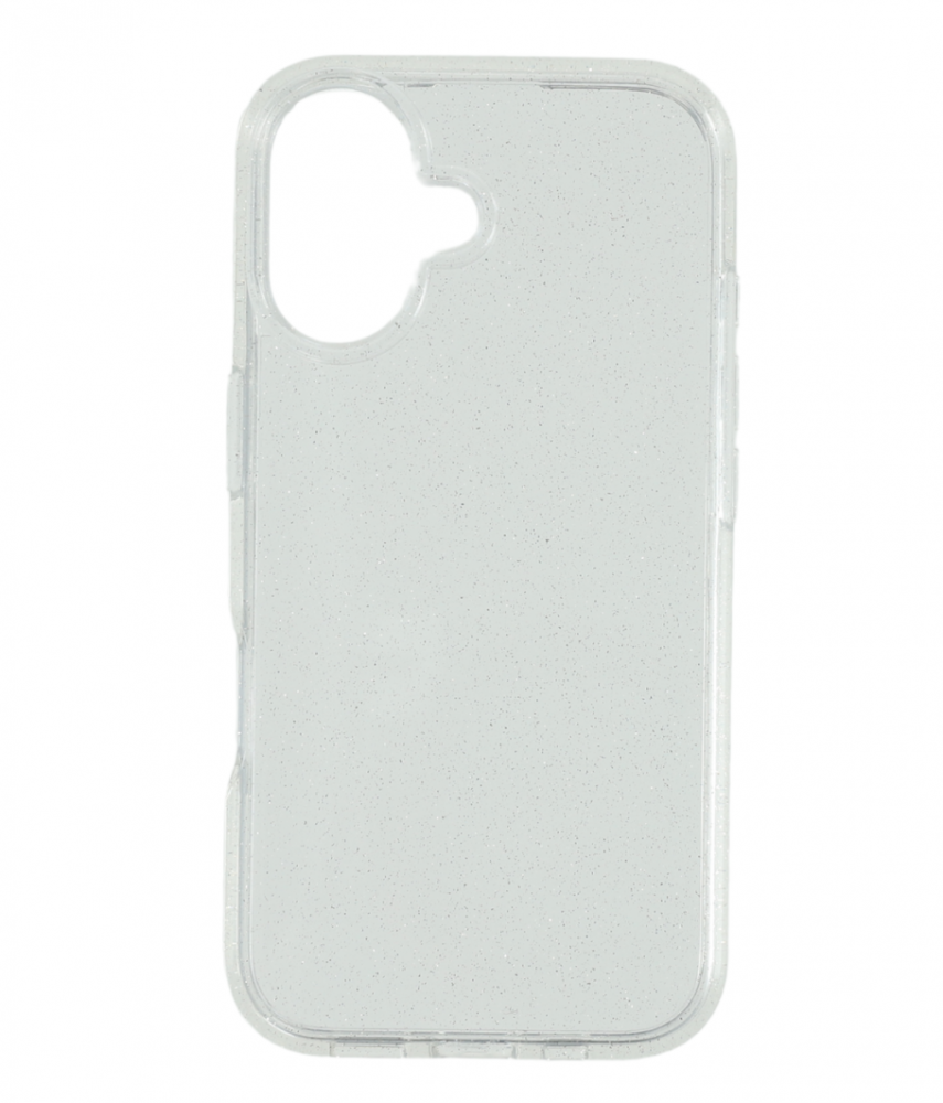 Iphone 16 csillámos szilikon hátlap, Átlátszó