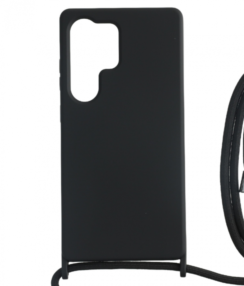 Sam S25 Ultra TPU+PC fekete tok,Fekete zsinórral - Image 5