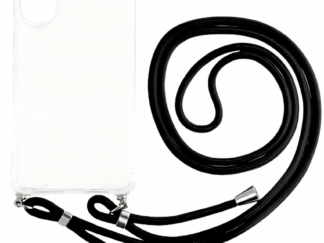 Sam S25 Plus  TPU+PC Átlát.tok,Fekete zsinórral